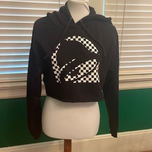 Mint Condition Taco Bell Black Cropped Sweatshirt Hoodie Size Medium Forever 21